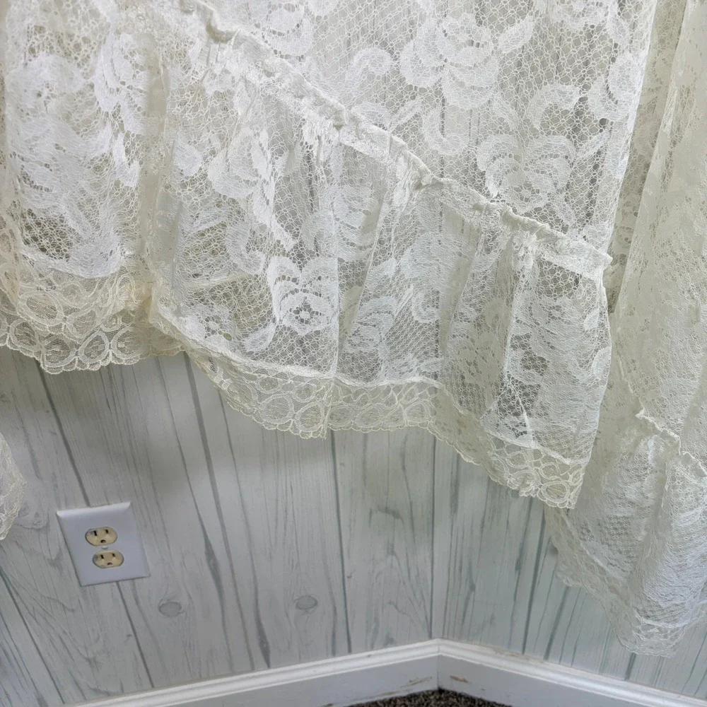 Vintage Floral Lace Swag Valance Extra Wide 188